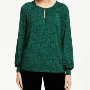 Boden Vicky Shamrock Green Petal Print Jersey Top Size 4